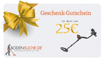 Bodensuche.de Geschenkgutschein 25,00 €