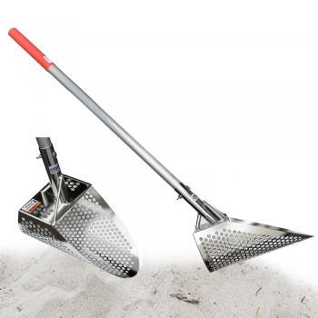 Silent Bull® Sand Scoop XXL mit 29 x 20cm Edelstahl-Korb Extra Stabil