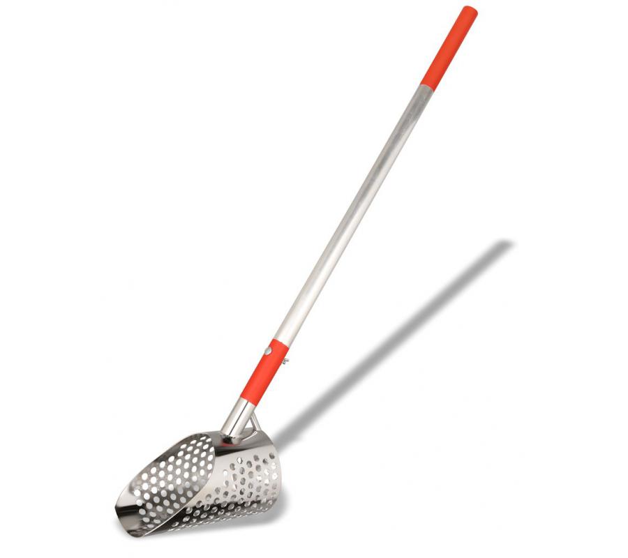 Silent Bull® Sand Scoop L mit 14 x 25cm Edelstahl-Korb Extra Stabil