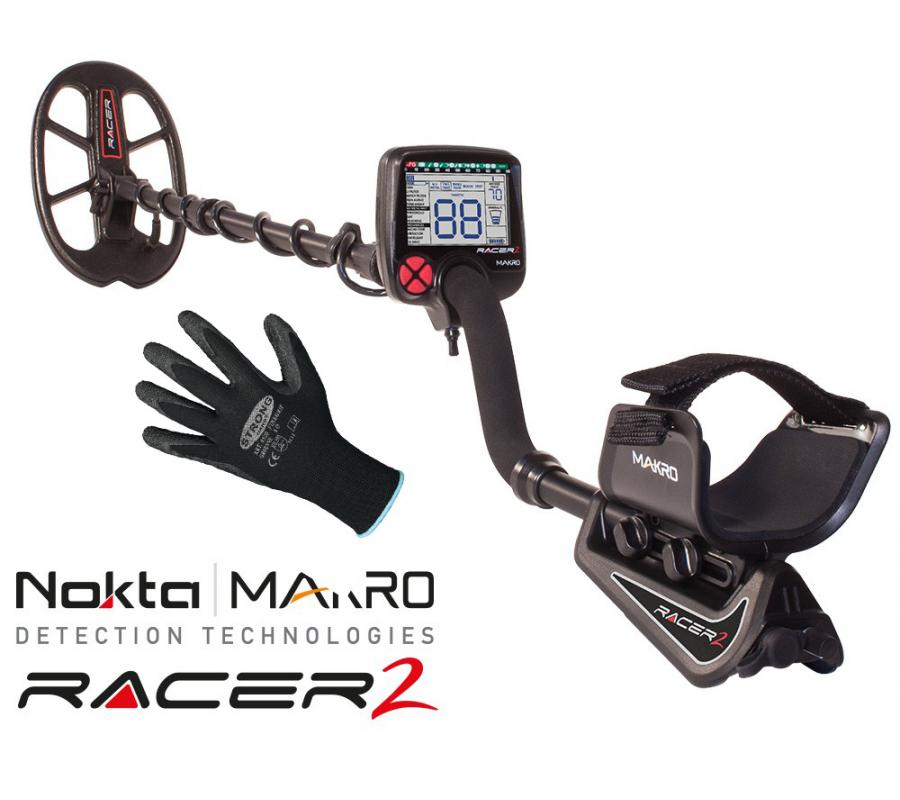 Makro Racer 2 Metalldetektor incl. Grabungshandschuhe Makro Racer 2 Metalldetektor incl. Grabungshandschuhe