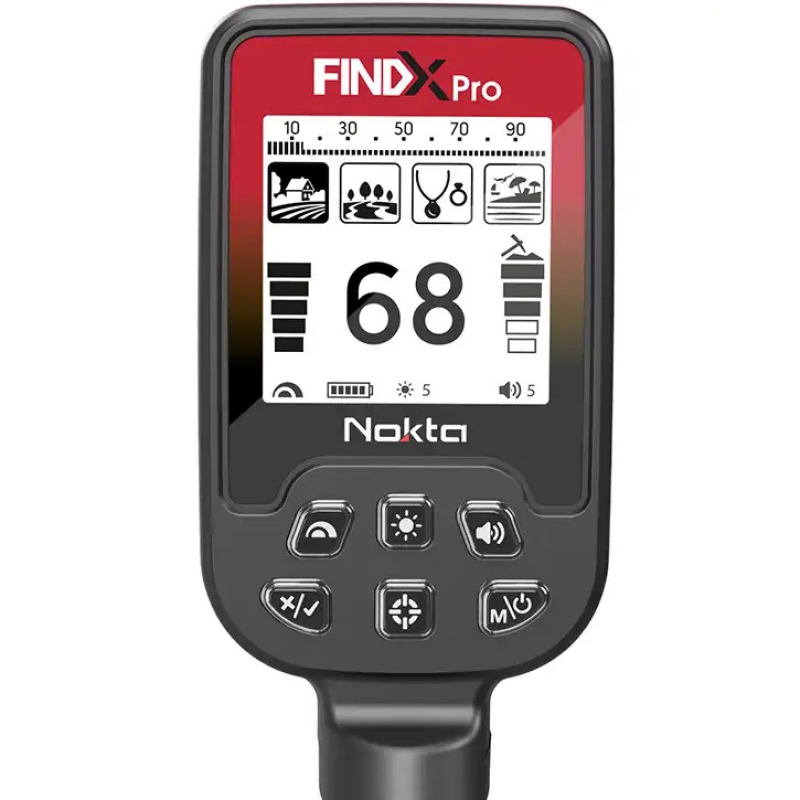 Nokta FINDX Pro Metalldetektor incl. Grabungsmesser und Detektortasche