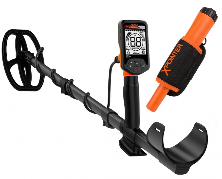 Deteknix Quest Q20 Metalldetektor incl. Gratis XPointer Deteknix Quest Q20 Metalldetektor incl. Gratis XPointer
