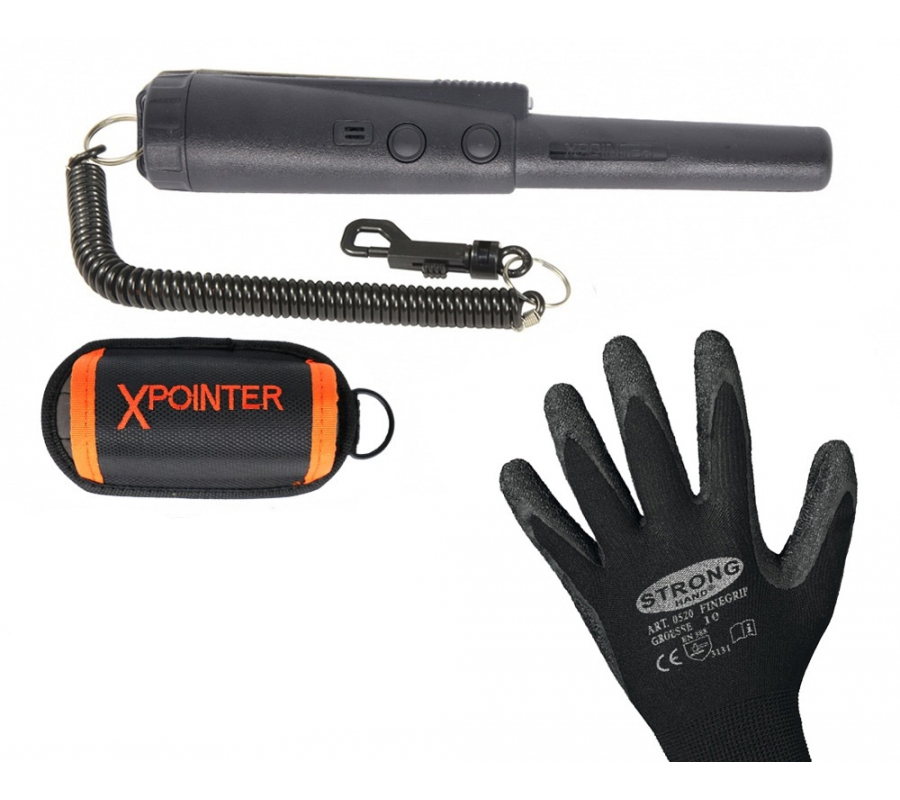 Quest XPointer Pinpointer Schwarz incl. Grabungshandschuhe