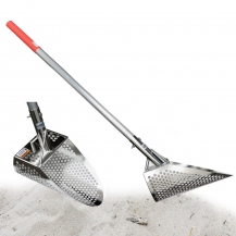 Silent Bull® Sand Scoop XXL mit 29 x 20cm Edelstahl-Korb Extra Stabil